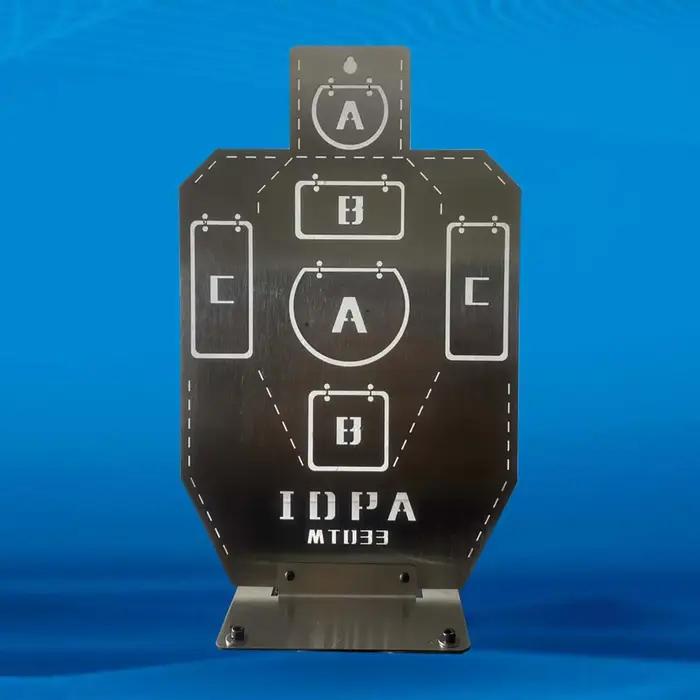 Cible de tir en acier inoxydable durable avec plaque de silhouette pour équipement de tir et de chasse