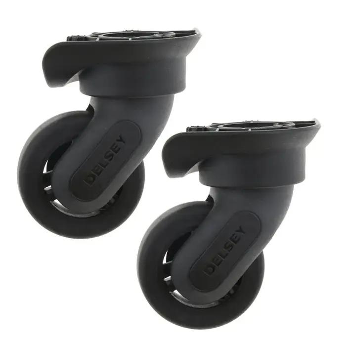1 paire de roues à bagages de remplacement, roulettes fixes universelles pour chariot, flexibles et