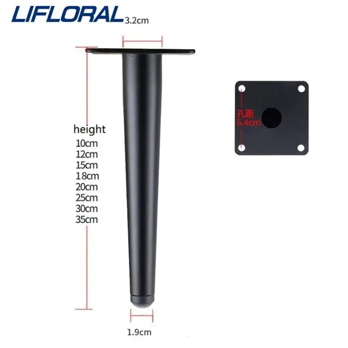 1 pièces 10/12/15cm nouveaux meubles jambes Table basse pieds noir doré métal maison projets de bric