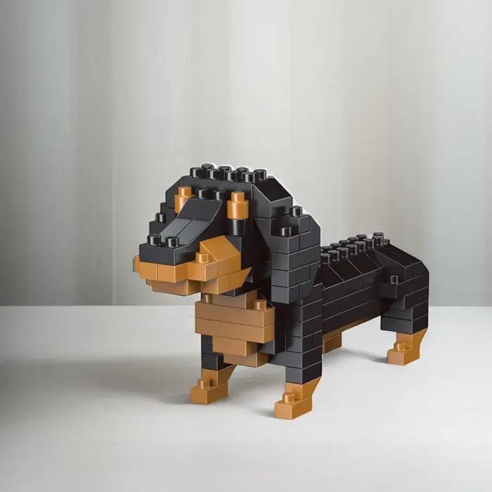 148 pièces teckel chien blocs de Construction jouet pour adultes et enfants conception détaillée et réaliste ensemble de Construction amusant et éducatif