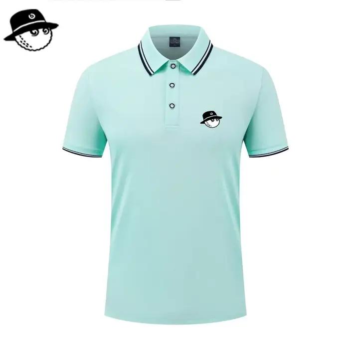 Polo pour homme, mode été, coupe slim, manches courtes, 100% polyester, décoration de poche factice,