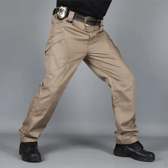 Pantalon militaire chasse homme résistant imperméable multi-poches randonnée travail extérieur cargo tactique
