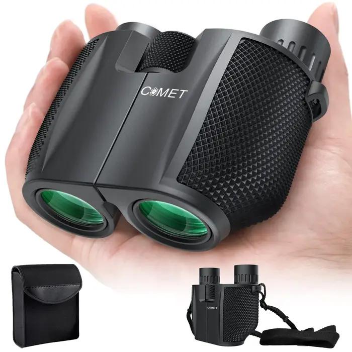 Jumelles COMET 10X25 télescope de poche HD longue portée pliant Compact Bak4 prisme binoculaire port