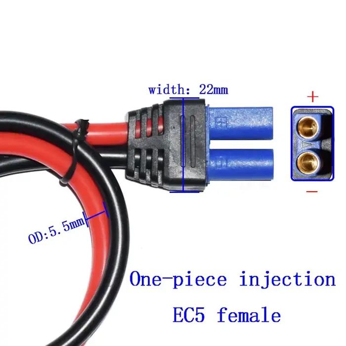 Câble d'extension de connecteur de fil d'alimentation, 50cm, 10awg EC5 femelle à joint torique, cord