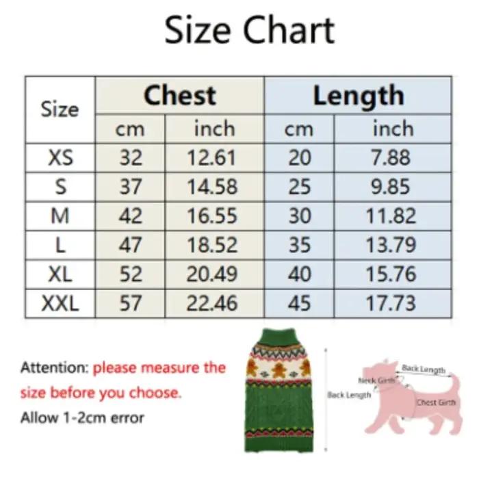 Noël rouge vert renne col haut pull doux pour chien chiot vêtements d'hiver