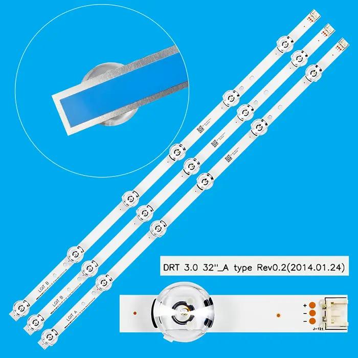3 x Bande de rétroéclairage LED pour TV 32 ", innotek drt 3.0 32 LGIT drt3.0 WOOREE A/B UOT 32MB27VQ