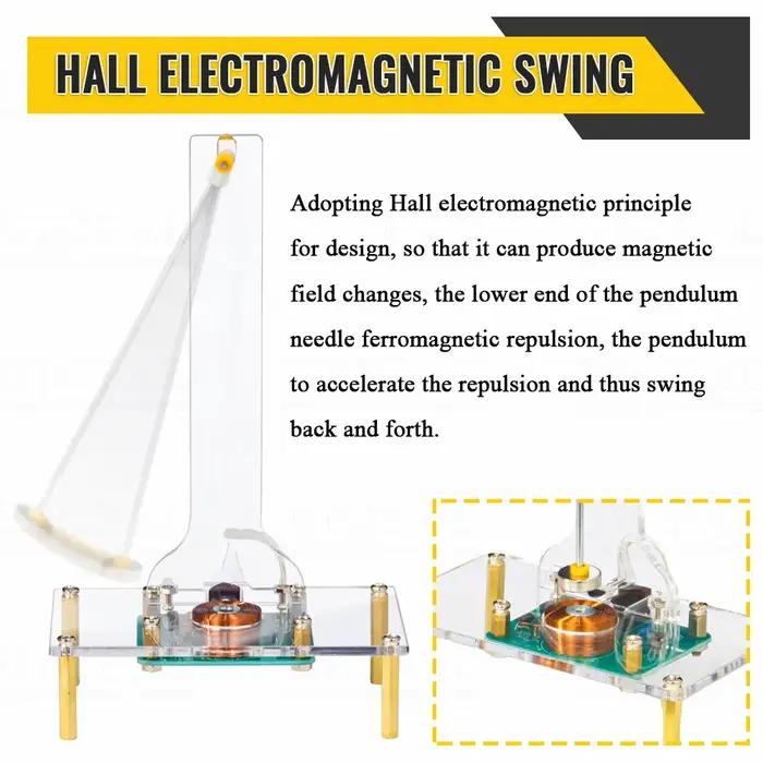Kit électronique de balançoire électromagnétique, alimentation avec détection clignotante LED, pratique de la soudure, bricolage expérimental, 5V