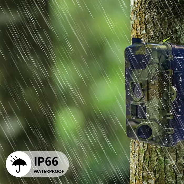 Caméra de chasse et de suivi des sentiers 4G SIM 60MP 1296P vision nocturne pour la faune activation par mouvement pour l'extérieur