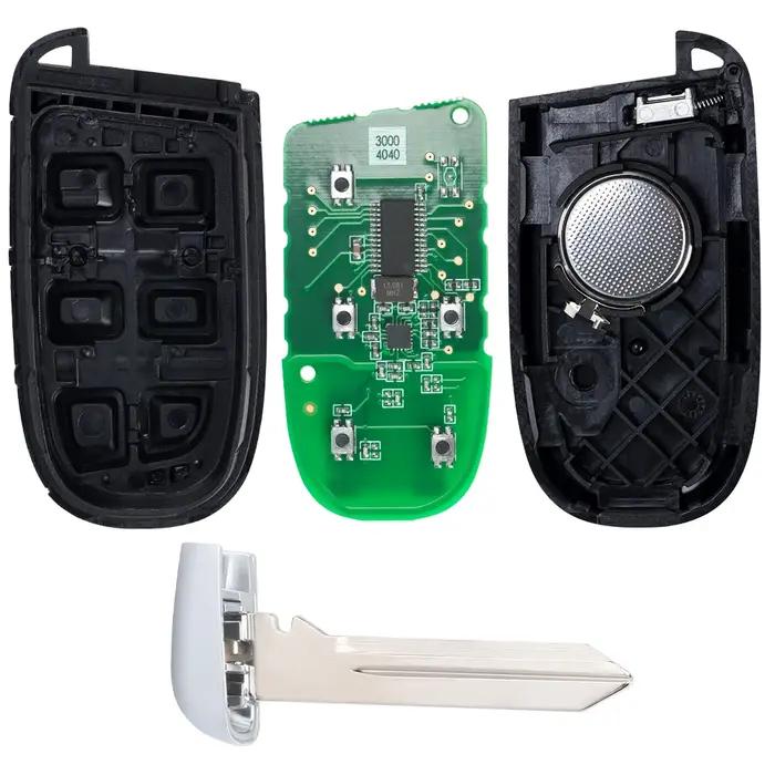 KEYECU 4/5 boutons 433MHz 4A puce PCF7953M pour Chrysler 200 300 Dodge chargeur Challenger 2019 + té