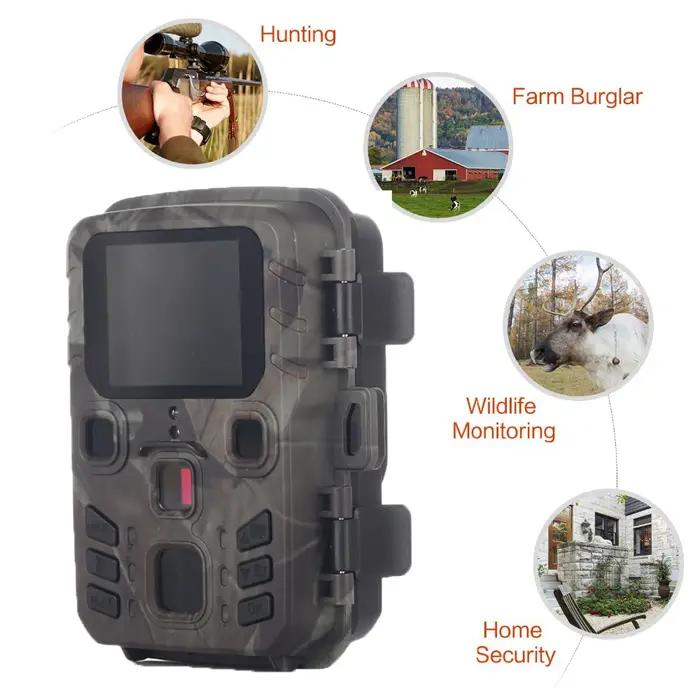 Caméra de chasse extérieure 20MP 1080P avec capteur PIR Mini301 pour observation de la faune résistante aux intempéries pour passionnés de nature et de photographie动物摄影爱好者和自然爱好者的外部狩猎相机,带PIR Mini301传感器,防水,适用于观察野生动物