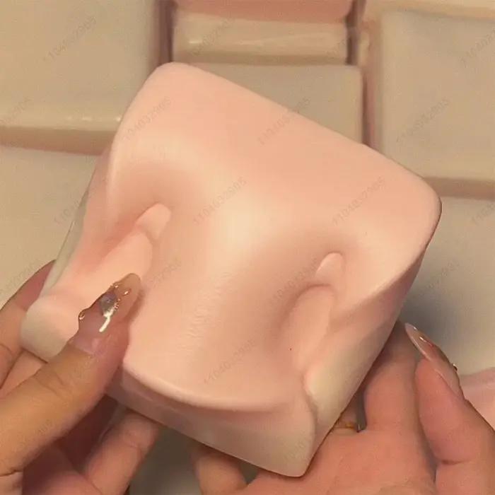 Gâteau de riz collant Double face Squishy rose