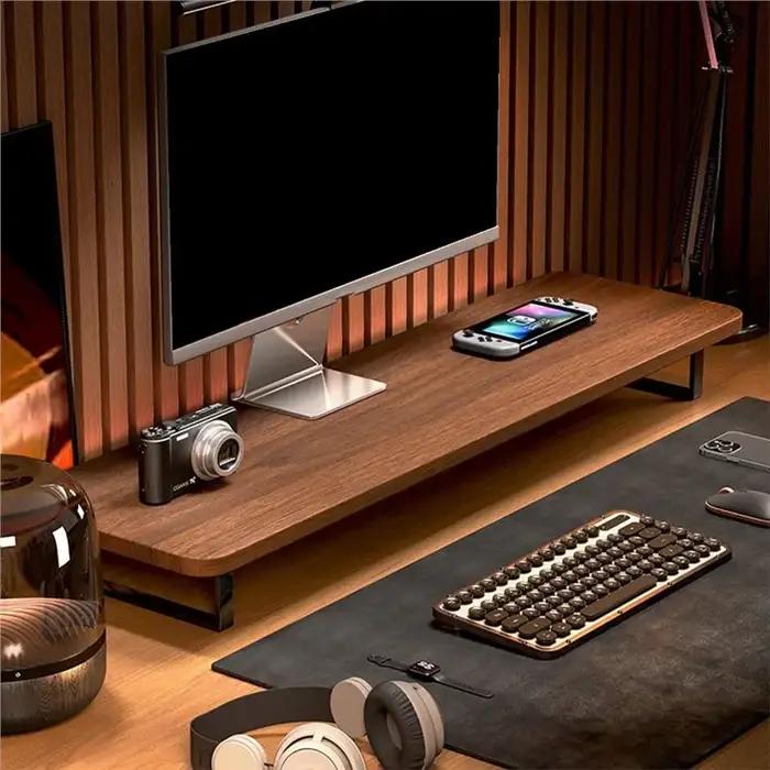 Support d'ordinateur de bureau facile à utiliser/support de fixation pour moniteur/organisateur de rangement pour espaces de travail de bureau