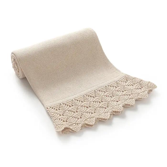Couvertures tricotées pour nouveau-nés garçons et filles, enveloppes d'emmaillotage Super douces pou