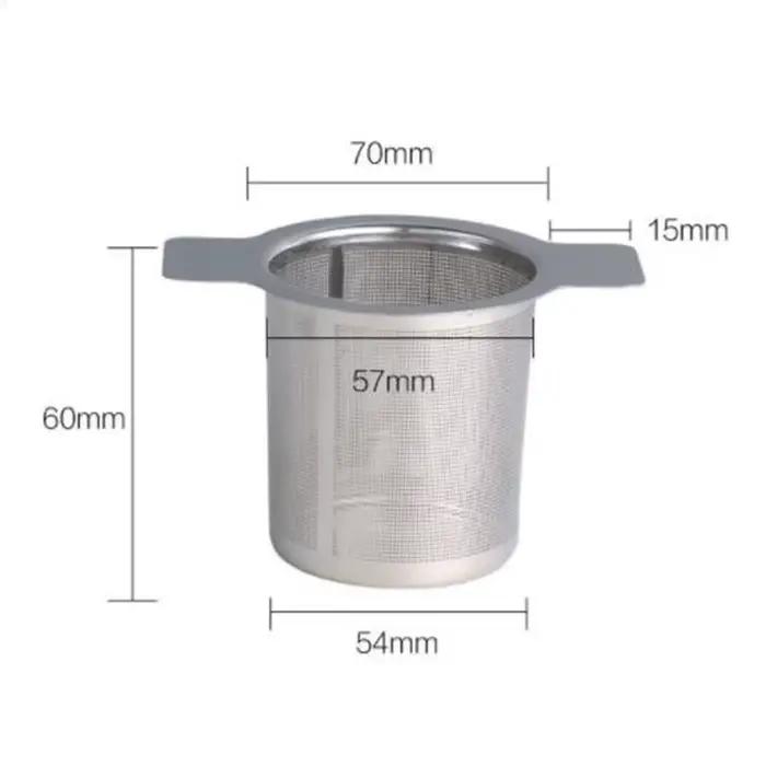 Filtre à mailles fines à double oreille en acier inoxydable, infuseur à thé, boule d'assaisonnement