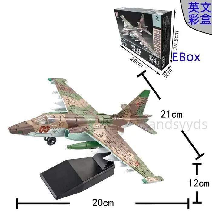 Modèle d'avion SU-25 de chasse moulé sous pression, échelle 1/72, ABS, modèle d'avion à monter soi-même, assemblage d'avion jouet pour jouets garçons et enfants