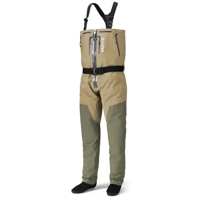 Waders de pêche à la mouche convertibles et respirants avec fermeture éclair