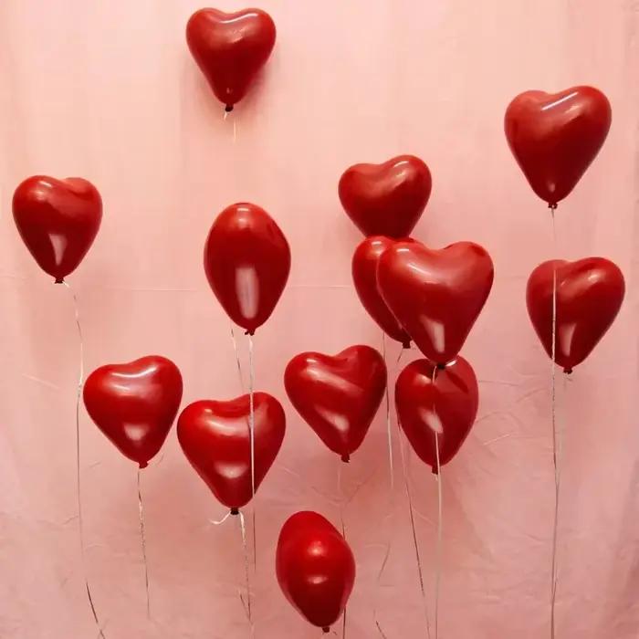 Ballons de Coeur en Aluminium pour Fêtes et Célébrations Spéciales Occasions de Mariage Fiançailles Baptême Révélation du Sexe Anniversaire Fête des Mères