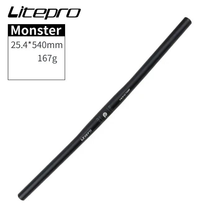 Litepro Monster vélo pliant horizontal 25.4*540/580mm guidon Ultra léger en alliage d'aluminium pièc