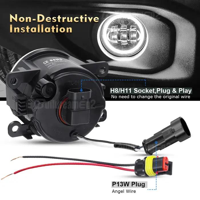2 X Angel Eye antibrouillard pour Nissan Note Pathfinder Xterra Frontier Navara Leaf Elgrand voiture