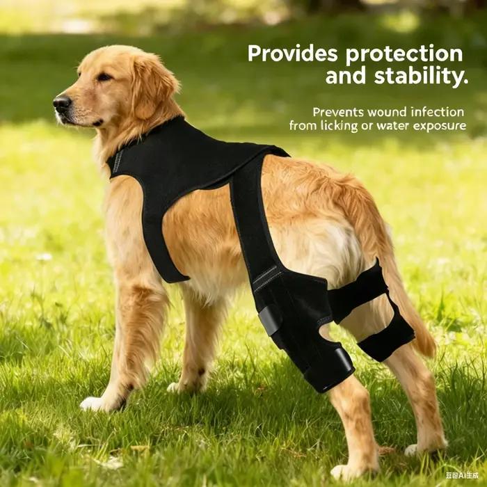 Protection réglable pour les articulations des chiens, pour les pattes arrière