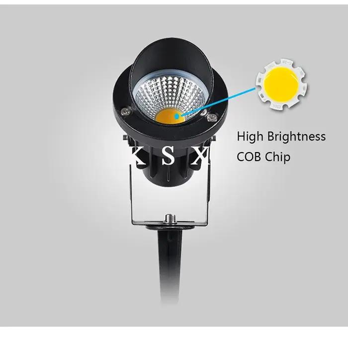 3W 5W 10W extérieur jardin paysage lumière AC220V 110V DC12V LED pelouse lampe COB éclairage étanche