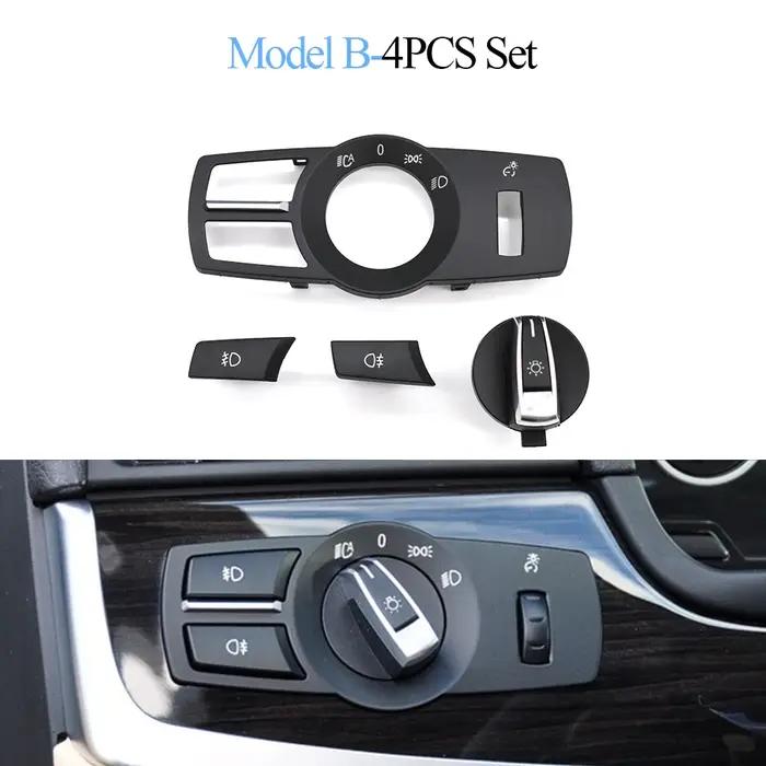 Couvercle de panneau de commande de phare intérieur de voiture, bouton de Rotation de commutateur de