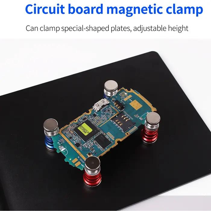 LUXIANZI-Main d'Aide à la Soudure, Carte PCB, Fiosphréinitialisation avec Base Magnétique 3X Loupe B