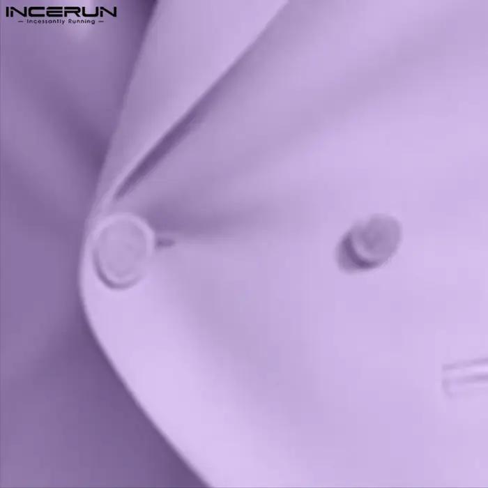 INCERUN hommes Blazer gilets fleur décoration revers sans manches gilets irréguliers hommes Streetwe