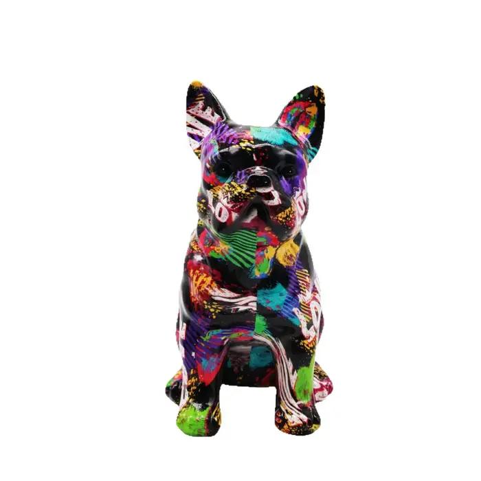 Figurine de bouledogue français assis