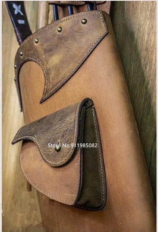 Support de flèche en cuir Viking médiéval, carquois, chevalier celtique, Costume de chasseur, Nomad, étui d'accessoires de chasse au tir à l'arc