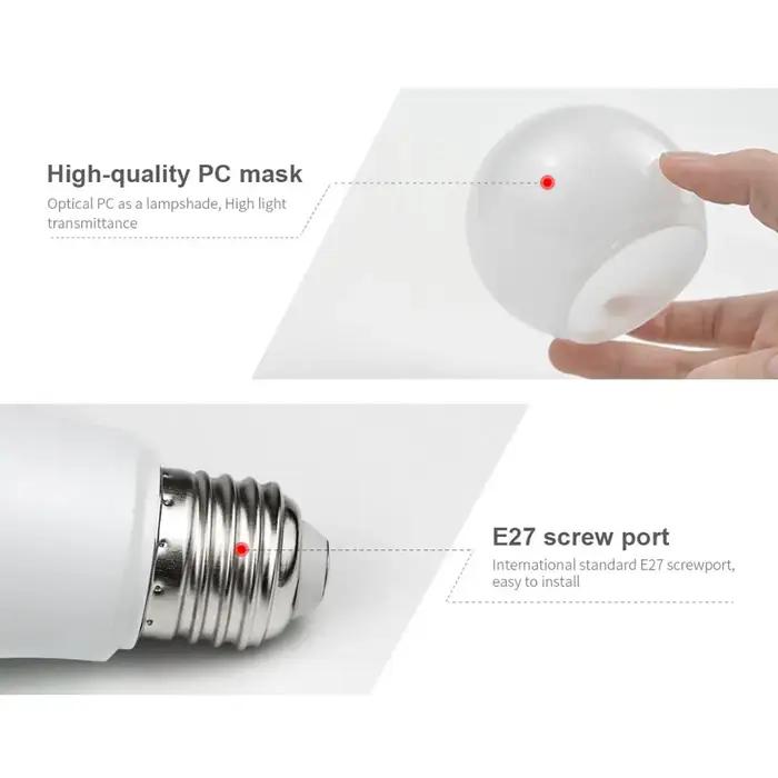 Ampoule LED E27 du crépuscule à l'aube, 15W, avec capteur de lumière, lampe intelligente, interrupte