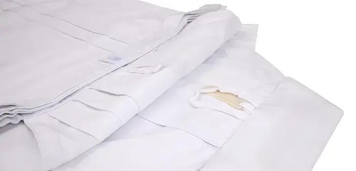Hakama sportif en coton et polyester pour hommes, arts martiaux, aikido, hapkido, bleu marine, blanc, noir, haute qualité, entraînement intense, cordon de serrage, drap fin, pleine longueur