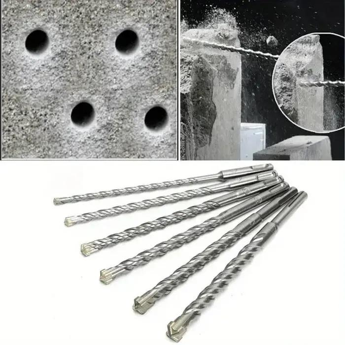 Forets SDS Plus en acier au tungstène 19 pièces pour perceuses électriques travaux de maçonnerie béton roche pierre occasions spéciales constructions professionnelles bricolage