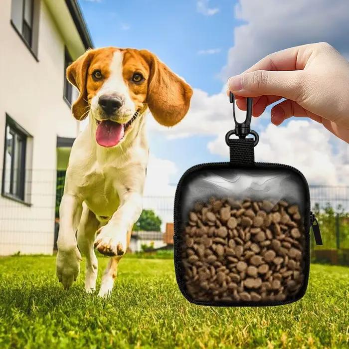 Sac de dressage pour chien multifonctionnel étanche et portable pour entraînement et promenade avec compartiment visible de friandises pour chiots et autres animaux