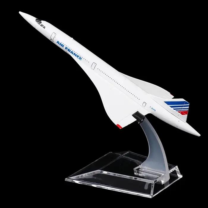16cm 1:400 échelle Concorde Air France avion modèle avion de ligne alliage moulé sous pression modèle d'avion jouets Collection décor à la maison Miniatures