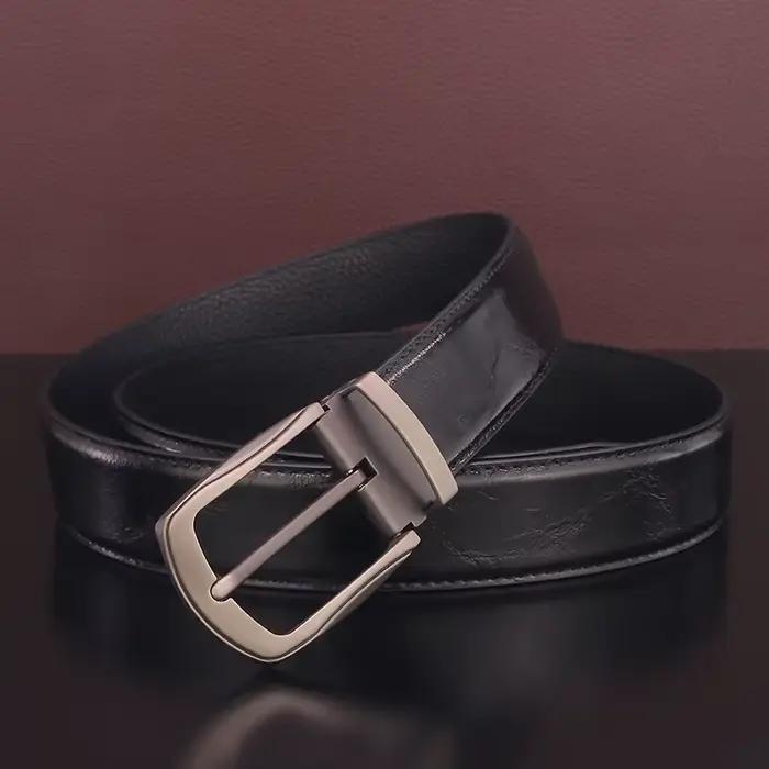 Ceintures en cuir véritable pour hommes, boucle ardillon de haute qualité, mode en argile, décontrac
