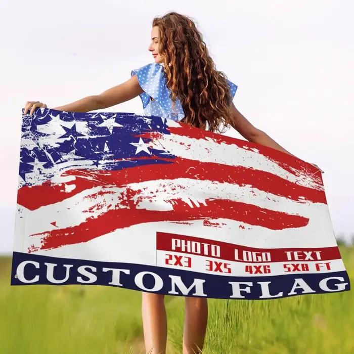 Drapeaux personnalisés en gros, n'importe quelle couleur, toutes tailles