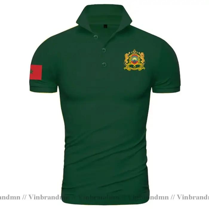 Le royaume occidental du Maroc marocain hommes Polo mode Nation équipe chemise vêtements de sport hauts pays MAR polos