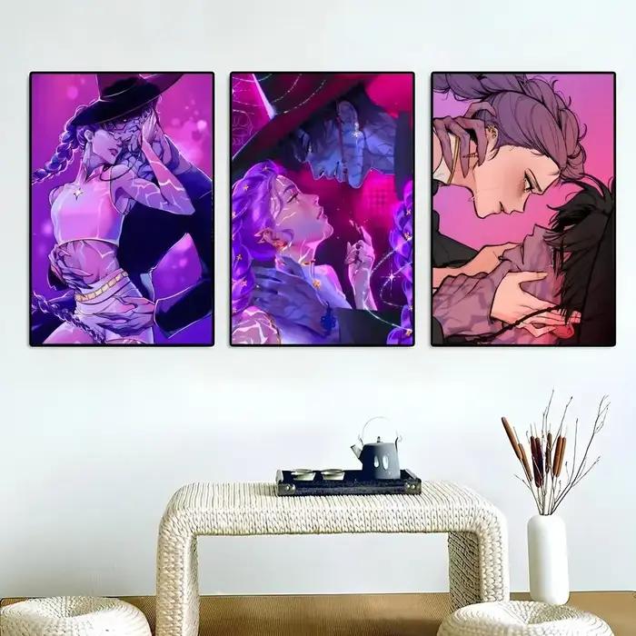 Affiche D-Demon Hunters Anime Vintage Style Moderne Décoration Murale Chambre Salon Occasions Spéciales