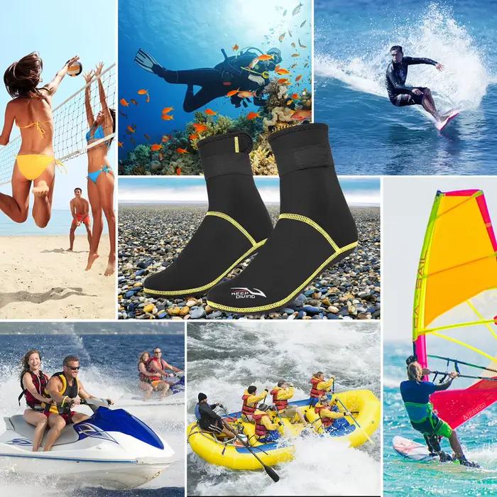 Chaussettes de plongée néoprène 3mm antidérapantes - Bottes chasse aquatique rafting snorkeling
