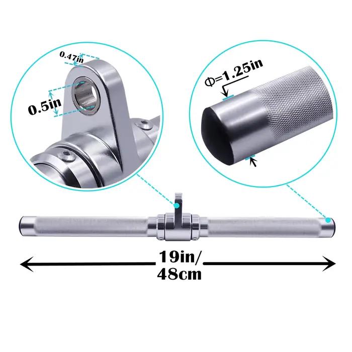 Fixation de barre droite rotative en aluminium pour Machines à câble