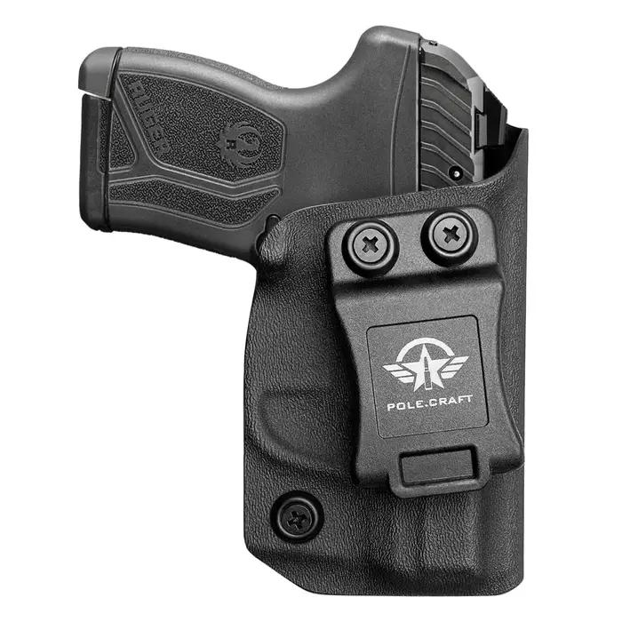 Étui en Kydex pour Ruger LCP MAX .380 main droite avec clip de ceinture ajustable couleur noire vert jaune occasions personnelles professionnelles