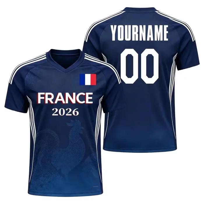 Maillot de l'équipe nationale de France 2026 avec imprimé drapeau