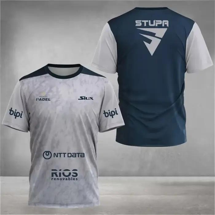 Nouveaux hommes Fitness sport T-shirt respirant séchage rapide chemise hommes mode tendance Tennis sport à manches courtes vêtements pour hommes