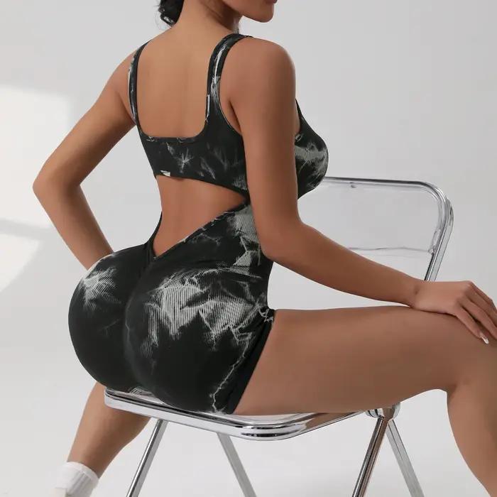 Combinaisons d'été Sexy avec taille exposée en forme de V pour femmes, vêtements quotidiens de Fitne