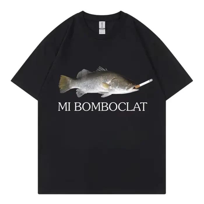 T-shirt manches courtes pour hommes et femmes, humoristique, bombardier, poisson Meme, tendance, Y2k