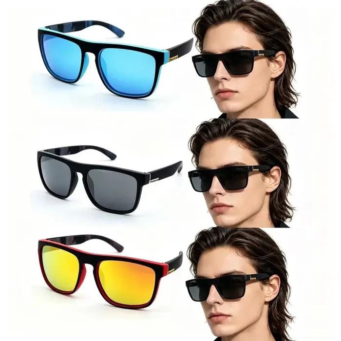 Lunettes de soleil vintage carrées protection UV400 pour chasse pêche et conduite en extérieur occasions spéciales
