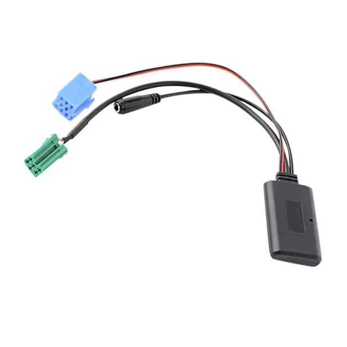 Biurlink – Module Bluetooth pour voiture, adaptateur AUX, micro mains libres, MINI câble AUX ISO 6 b
