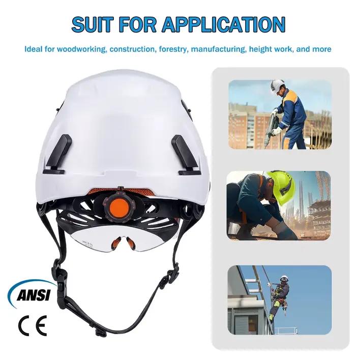 Casque de sécurité Stetellix certifié CE ANSI double visière coulissante ventilation ABS robuste professionnel construction ingénierie industrielle