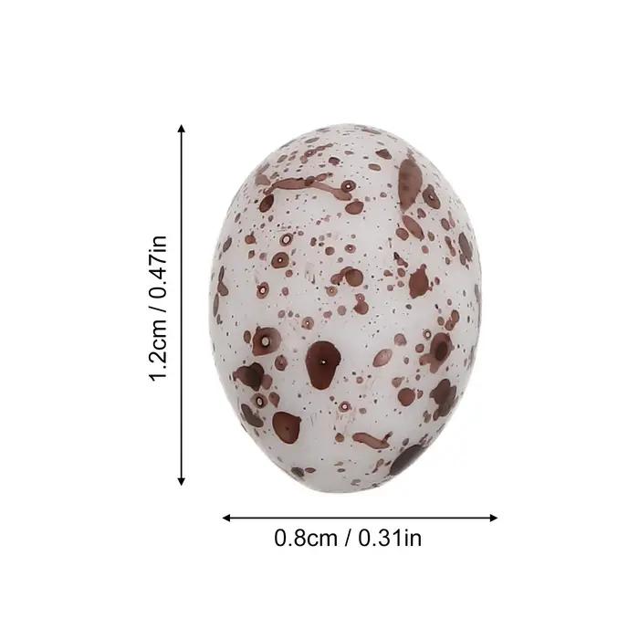 Figurines mini œufs de caille en plastique modernes pour la décoration intérieure et extérieure, idéales pour les occasions spéciales et le bricolage